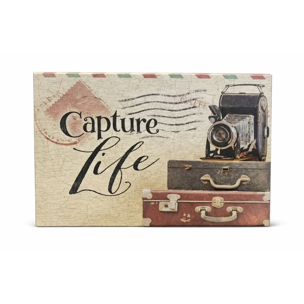 VINTAGE STYLE STORAGE BOX SET OF 4 DECORATIVE‎ ORGANIZER 11x7x4.5 CARD HOLDER
